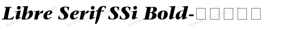 Libre Serif SSi Bold字体转换